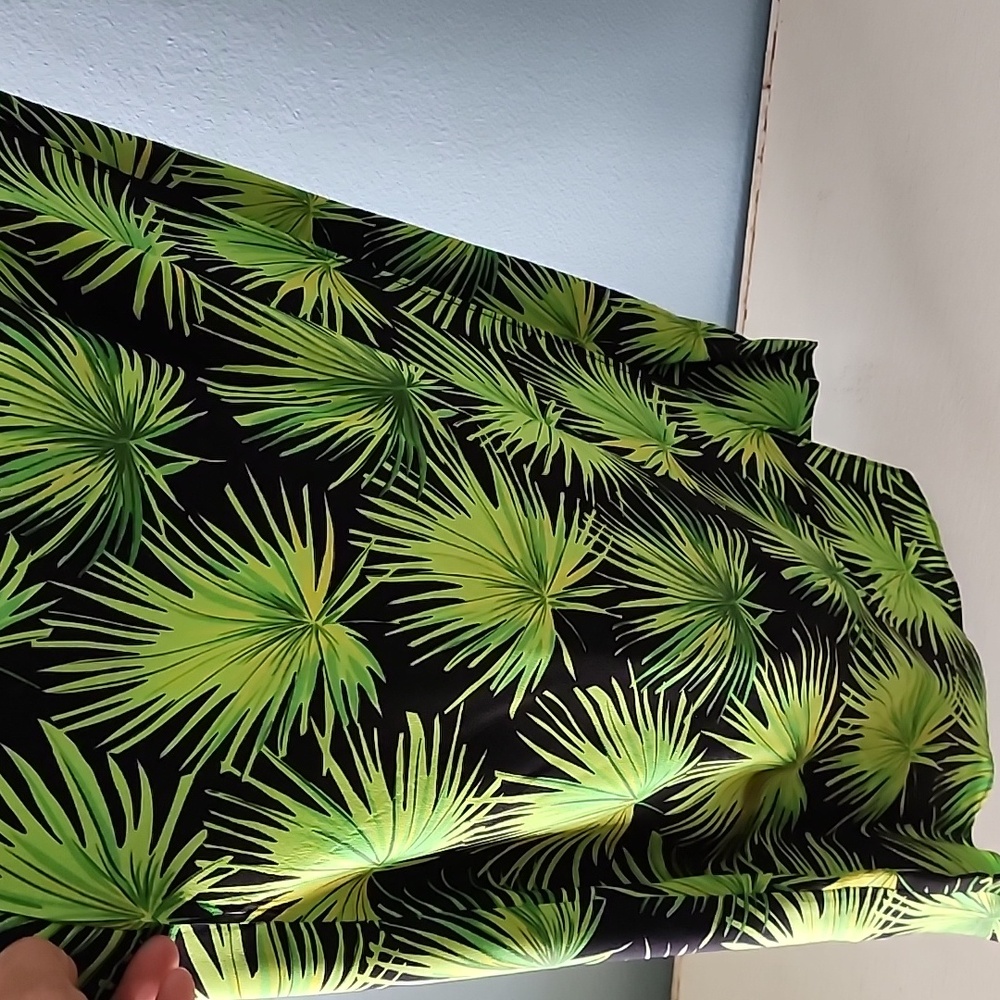 August Hale Vintage Silk Tropical Palm Print Maxi Dress Womens Sz 6 L53" - Picture 3 of 6